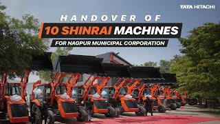 Tata Hitachi 10 Shinrai Backhoe Loaders Handover [upl. by Yeknarf]