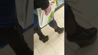 Shopping in Extreme wedge boots pt1 [upl. by Joelly]