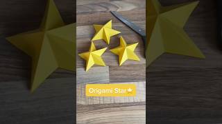 Origami star ⭐ । Easy handmade diy paper craft। diy paperart craft papercrafts ytshort shorts [upl. by Sirromad]