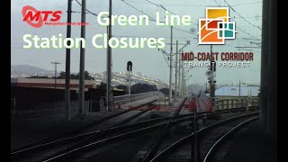 MTS Trolley  MidCoast Trolley🚧 March 2021 Update Green Line Station Closures [upl. by Eltrym]