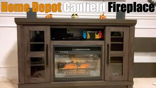 How to Assemble Home Depot Caufield 54 in Electric Fireplace TV Stand [upl. by Llerref383]