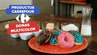 ¡Receta ideal Donas multicolor [upl. by Almita768]