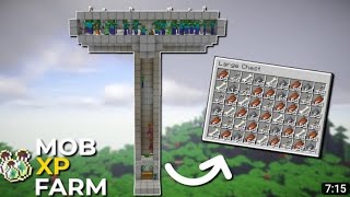 Easy Minecraft Bedrock Mob Farm Tutorial  Get XP and Loot Fast [upl. by Diehl]