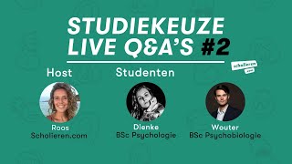 Studiekeuze live QampAs 2  Psychologie amp Psychobiologie [upl. by Larred]