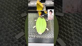 A leaf production process leaf engraving machine entrepreneurship stall shorts [upl. by Namar]