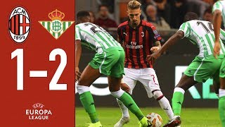 AC Milan 12 Real Betis  Highlights  Europa League Group F Matchday 3 [upl. by Hirasuna]