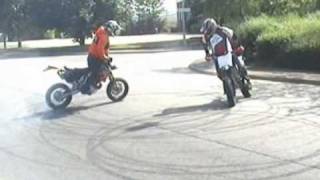 CRF450  KTM Supermoto Stunts [upl. by Mallen50]