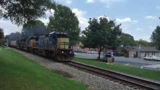 CSX 7540 CSX 4839 and CSX 3054 Southbound Waxhaw NC [upl. by Ideih]