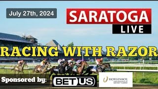 LIVE Horse Racing Handicapping  Saratoga  Colonial Downs  Woodbine  Del Mar  Sat July 27th [upl. by Ralleigh93]