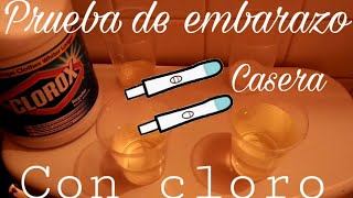 PRUEBA DE EMBARAZO CON CLORO Y ORINA [upl. by Anifad]