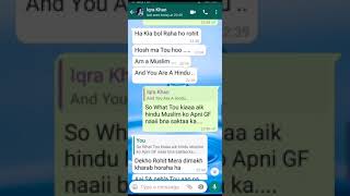 Hindu Boy Proposed A Muslim Girl Goes Wrong  Love Whatsapp Chat  Chatting Boss [upl. by Jaime]