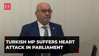 Turkish MP collapses in Parliament moments after saying Israel will ‘suffer Allah’s wrath’ [upl. by Immak]