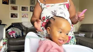 How I Do My One Year Old Toddlers Hair  Quick And Simple Hair Style hairstyle babygirl [upl. by Viki]