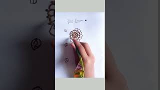 Basic flower design 🌼 💫💛 Mehandi henna songs🎶🎵 [upl. by Gahl]