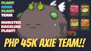 2K MMR AXIE TEAM  PHP 45K MONSTER BACKLINE PLANT TEAM  AXIE ARENA TEAM BUILD  TAGALOG [upl. by Okimik]