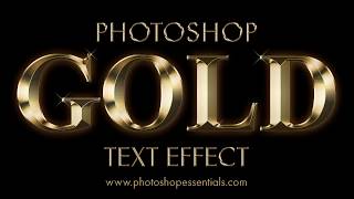 Photoshop Gold Text Effect [upl. by Eenattirb]