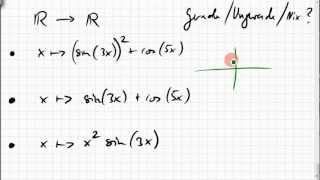 09B3 Beispiele für gerade und ungerade Funktionen [upl. by Maxma347]