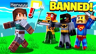 ESCAPING the SUPERHEROS in Camp Minecraft BANNED [upl. by Teodora799]