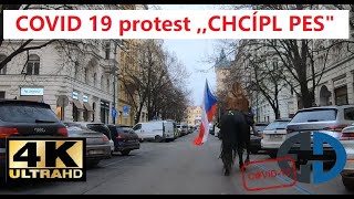 PRAGUE  PRAHA  COVID 19 protest CHCÍPL PESquot  4K video  Drivin in car POV [upl. by Godrich]