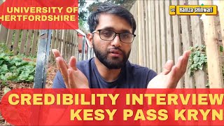 How to pass credibility interview for Uk universities 2022  university of Hertfordshire [upl. by Aretha]