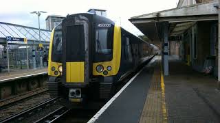 class 450036 and 450052 arriving at Feltham station [upl. by Wilmott]