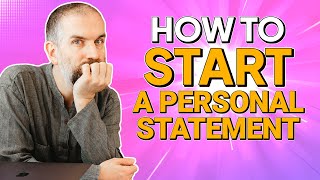 How to Start a Personal Statement [upl. by Akcinat499]