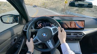 2023 BMW M340i xDrive  POV Canyon Blast Binaural Audio [upl. by Ailyn]