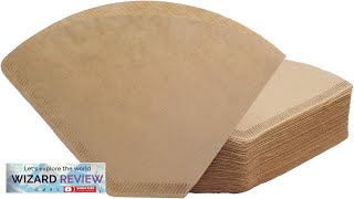 4 Cone Coffee Filter 812 cup Unbleached Natural Paper No Blowout Disposable Review [upl. by Cheri800]