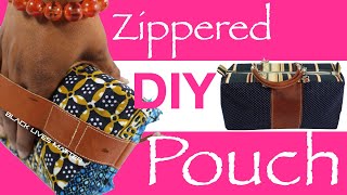 Easy Zippered Box Pouch Tutorial  Beginners Sewing [upl. by Ayar245]