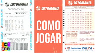 Como Jogar o Jogo LOTOMANIA e Como Corrigir  Loteria Federal  Lotérica [upl. by Doughty]