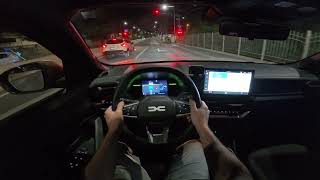 2024 Dacia Duster Hybrid Night Test Drive POV  Ambience Binaural Sound [upl. by Auhsuoj]