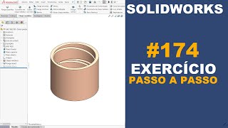 SOLIDWORKS  EXERCÍCIO 174  BUCHA DE BRONZE DE Ø126x100x8mm solidworks [upl. by Wallace375]