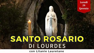 SANTO ROSARIO di Lourdes di oggi Lunedì 29 Gennaio 2024 con Litanie Lauretane [upl. by Nahem]