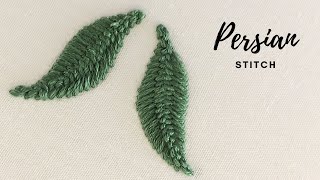 Basic hand embroidery stitch  Persian stitch  Cretan stitch [upl. by Acired37]