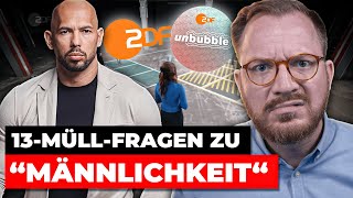 13MüllFragen zu quotMännlichkeitquot mit Andrew TateClown [upl. by Absa675]