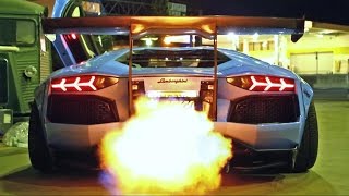 INSANE FLAMES Lamborghini Aventador LP7204 Ft Liberty WalkArmytrixAirrexForgiato [upl. by Auqenaj764]