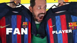 😱 Esta ES la Nueva Camiseta del Barcelona 202223 👈 Versión Fan vs Player [upl. by Labaw]