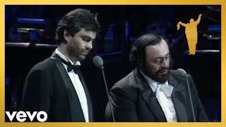 Luciano Pavarotti Andrea Bocelli  Notte e piscatore Official Live Performance Video [upl. by Tik]