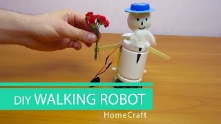 How to make a mini WALKING ROBOT  HomeCraft [upl. by Eeraj280]