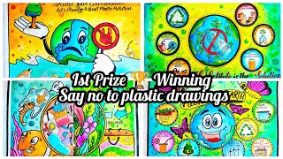 Beat Plastic Pollution DrawingStop Plastic Poster Chart project  Ban plasticEnvironment Drawing [upl. by Codding]