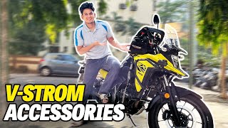 SUZUKI VSTROM Must Have ACCESSOIRES  Pramod Rawat [upl. by Anirtep206]