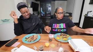 Whos The Pettiest Mukbang Challenge with My Bae Jamaican Oxtails Mukbang [upl. by Onaireves804]