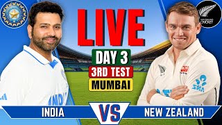 India vs New Zealand 3rd Test Day 3  IND vs NZ Live Match  Live Cricket Match  Session 2 [upl. by Sergu814]