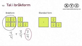 X 13 Tal i bråkform [upl. by Kcirddet]