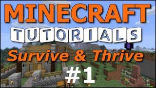 Minecraft Tutorials  E01 How to Survive your First Night UPDATED [upl. by Tressia252]