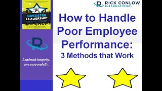 How to Handle Poor Employee Performance ConstructivelyLeadership Training [upl. by Oliver]