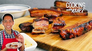 OvenGrilled Inihaw Na Liempo FilipinoStyle Pork Belly Slices  Cooking with Kurt [upl. by Eimmat284]