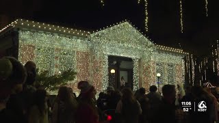 Paso Robles Downtown City Park illuminated during 38th Holiday Lighting Ceremony [upl. by Dnamron]