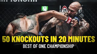 ONE Championship 50 Knockouts In 20 Minutes [upl. by Kippy]