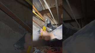 Eliminating a line TIGHT SPACES santamonicadrainco plumbing plumber [upl. by Anihcak]